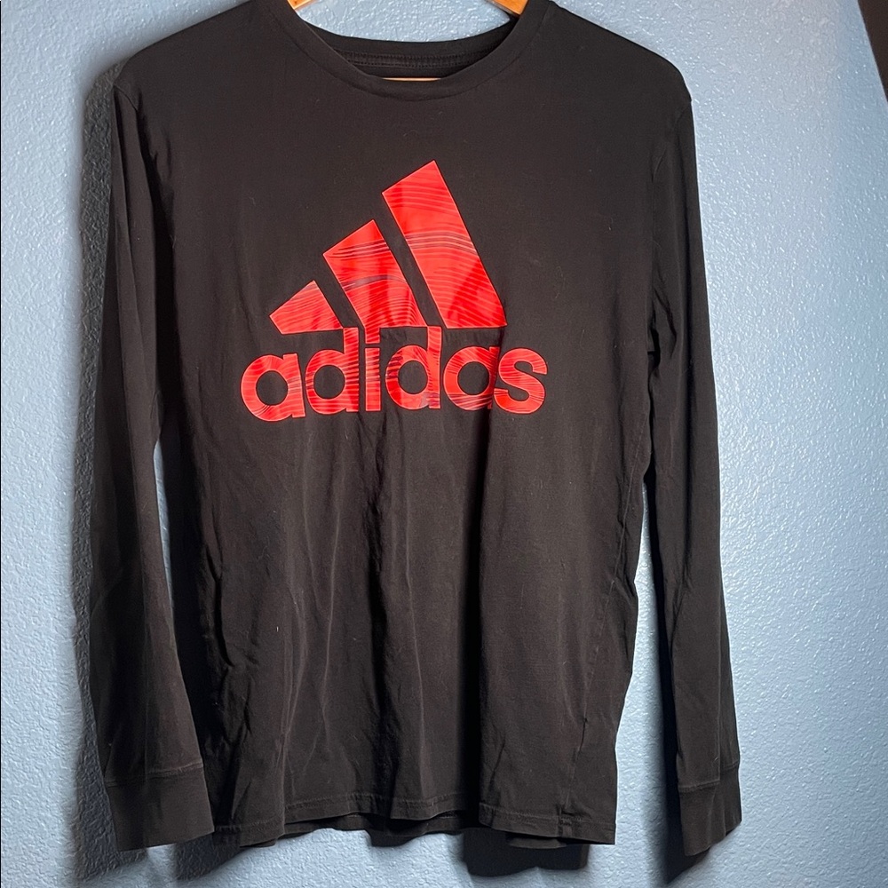 Adidas Dark Gray Tee with White Text
